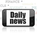 News concept: Smartphone with Daily News on display Royalty Free Stock Photo