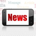 News concept: Smartphone with News on display Royalty Free Stock Photo