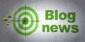 News concept: target and Blog News on wall background Royalty Free Stock Photo