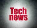 News concept: Tech News on Digital Data Paper background