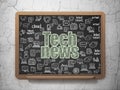 News concept: Tech News on School board background Royalty Free Stock Photo