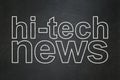 News concept: Hi-tech News on chalkboard background Royalty Free Stock Photo