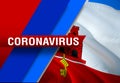 NEWS of coronavirus COVID-2019 on Gibraltar country flag background. Deadly type of corona virus 2019-nCoV. 3D rendering of