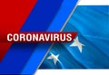 NEWS of coronavirus COVID-2019 on Micronesia country flag background. Deadly type of corona virus 2019-nCoV. 3D rendering of