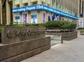 News Corporation sign at headquarters building in New York City