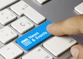 News and events - Inscription on Blue Keyboard Key Royalty Free Stock Photo