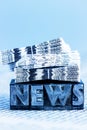 News in lead letters Royalty Free Stock Photo