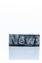 News in lead letters Royalty Free Stock Photo