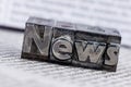 News in lead letters Royalty Free Stock Photo