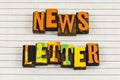 News letter business newsletter letterpress email internet communication message