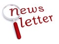 News letter with magnifiying glass