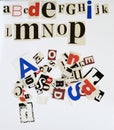 News letters alphabet concept