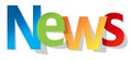 News letters banner multicolor on a white background.