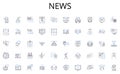 News line icons collection. advocacy, representation, justice, legal, support, rights, empowerment vector and linear