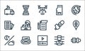 news line icons. linear set. quality vector line set such as camera, video, weather, wanted, radio, newspaper, microphone, memory