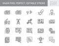 News line icons. Vector illustration included icon as newspaper, mass media, journalist, fake, television broadcasting