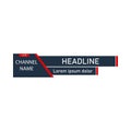 News lower third Royal design for television channels. The rectangular and round shape news channel vector design. The metallic