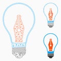 News Maker Bulb Vector Mesh Network Model and Triangle Mosaic Icon Royalty Free Stock Photo