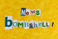 News media bombshell breaking alert shocking announcement cutout