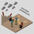 News Media Isometric Concept Royalty Free Stock Photo