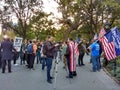 News Media at Political Rally, Washington Square Park, NYC, NY, USA Royalty Free Stock Photo