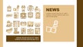 news media screen business landing header vector