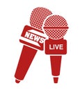 News microphone isolated icon