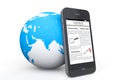 News on Mobile Phone Royalty Free Stock Photo