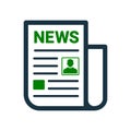 News, newsletter, paper icon. Editable vector graphics