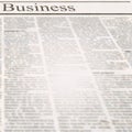 News newspaper with headline Business and old unreadable text Royalty Free Stock Photo
