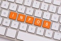 News in orange on white keyboard Royalty Free Stock Photo