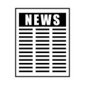 News paper information isolated icon