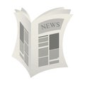 News paper information isolated icon