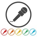 News reporter microphone icon Royalty Free Stock Photo