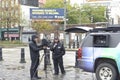 News reporter by the pier