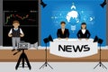 NEWS room Royalty Free Stock Photo