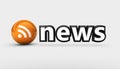 News RSS Feed Icon Royalty Free Stock Photo