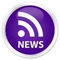 News (RSS icon) premium purple round button