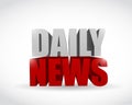 Daily news sign text illustration design Royalty Free Stock Photo