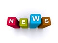 News spelled in blocks Royalty Free Stock Photo