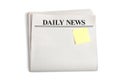 Daily News and Sticky Note Royalty Free Stock Photo