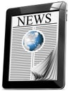 News On Tablet Pc With Pages Royalty Free Stock Photo