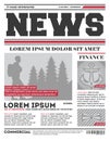 Daily news tabloid vector template