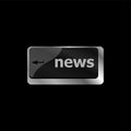 News text on a button keyboard keys Royalty Free Stock Photo