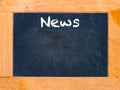 News time chalk board Royalty Free Stock Photo