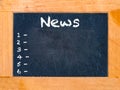 News time chalk board Royalty Free Stock Photo