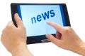 News on touch tablet