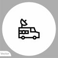 News truck vector icon sign symbol Royalty Free Stock Photo