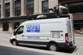 News van from Chicago TV station WGN