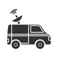 News van glyph icon Royalty Free Stock Photo